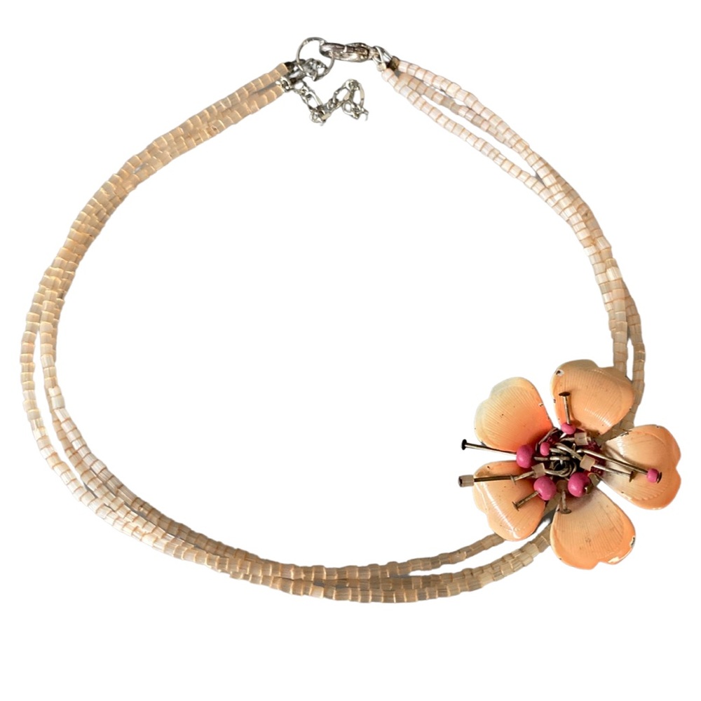 Retro Pink Floral Choker